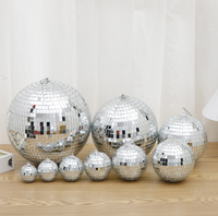 Pendentif réfléchissant laser LK en verre argenté fait main pour décoration de gâteaux, boules décoratives en mousse, Noël, anniversaire - Vente chaude