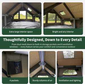 China Manufacture Oxford Portable Double Layer Air <b>Tent</b> <b>12</b> Sqm Inflatable Waterproof Camping <b>Tent</b> with Quick Setup - Product Image 5