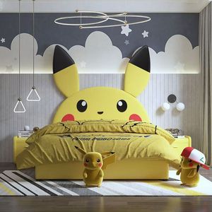 <span class=keywords><strong>Letto</strong></span> <span class=keywords><strong>Singolo</strong></span> Imbottito per Cameretta Bambine con Design Ispirato agli Anime Giapponesi, <span class=keywords><strong>Testiera</strong></span> Morbida Imbottita e Angoli Arrotondati - Product Image 3