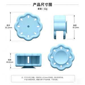 Supporto per vaporizzatore da <span class=keywords><strong>doccia</strong></span> in silicone con <span class=keywords><strong>ventosa</strong></span>, vassoio per aromaterapia a drenaggio rapido, porta sapone e bomba da bagno - Product Image 3