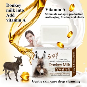 Savon au <span class=keywords><strong>Lait</strong></span> <span class=keywords><strong>d</strong></span>'Ânesse Bio 100g Marque Blanche, Éclaircissant Corporel, Nettoyage Profond Anti-Acné, Naturel pour une Peau Lumineuse - Product Image 4