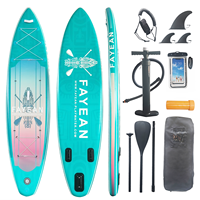 Planche de paddle gonflable OEM personnalisée tout usage avec revêtement antidérapant en EVA pour débutants