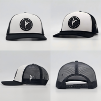 Casquette de camionneur classique à 5 panneaux avec logo personnalisé brodé, patch tissé, deux bandes latérales, style australien, pour sports de plein air