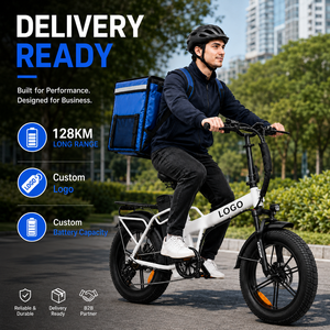 Bicicleta Eléctrica Versión Carga, Neumático Grueso de 20 Pulgadas, 128 km de Autonomía, Bicicleta Eléctrica para Entrega de Alimentos, Precio al por Mayor OEM - Product Image 1