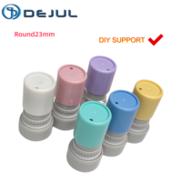 Atom Foam Sello personnalisé support en plastique rond 23mm Mini Ha Flash timbre pour bureau d'affaires timbres enseignant timbres
