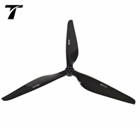 Hélice de Tres Palas T-MOTOR G29*9.5 CF de Fibra de Carbono para Helicópteros Multirrotor, Drones UAV y RC