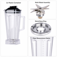 Blender commercial puissant Silver Crest 2 en 1, 2 L