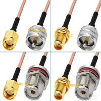 Câble coaxial RF RG316 à faible perte, connecteur SMA mâle vers UHF SO239 femelle, pour antenne de radioamateur BAOFENG UV-5R