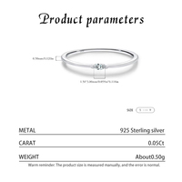 Bagues fines pour femmes en argent sterling S925 plaqué rhodium, certifiées CMA, avec moissanite taille marquise classique minimaliste et sertissage à griffes