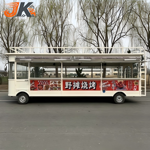 Camion de restauration mobile de 20 pieds de style bus rétro, avec impressions de logo personnalisées, <span class=keywords><strong>remorque</strong></span> à glaces, chariot à hamburgers et cuisine complète - Product Image 2