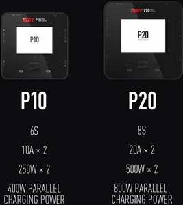 Isdt P20 800W 35A <b>Battery</b> Smart Charger High Speed Charge 500WX2 Dual Channel 1-8S LI-ion NiCd NiMH PB Discharger 40W Output - Product Image 6