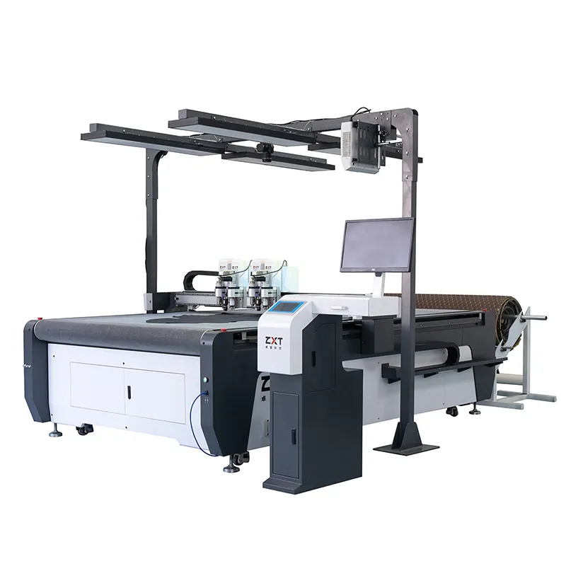 Zxt CNC phẳng Tự động in Thảm vải PVC rèm nhà dệt may Chất liệu máy cắt với CE