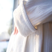 Peignoir de luxe en velours 100% coton égyptien unisexe - Peignoir en velours absorbant et exquis pour hôtel/spa/resort/villa