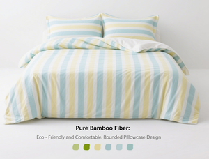 ชุดเครื่องนอนลายทางทำจากไม้ไผ่100% ระบายอากาศได้ดีเหมาะสำหรับทุกฤดู - Product Image 6