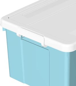 Large Capacity Stackable PP <b>Storage</b> Boxes <b>Bins</b> Lid Handle Portable 5 Sizes Set Nordic Household Clothing Organizer Eco-Friendly - Product Image 3