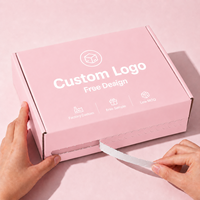 Boîtes d'expédition en papier kraft biodégradable avec bande déchirable pour vêtements, pulls, cadeaux festifs, avec logo personnalisé