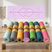 Alfombrilla de Yoga Ecológica de TPE al por Mayor, Antideslizante, de Alta Densidad, Portátil, para Ejercicio y Fitness, con Logotipo Personalizado para Gimnasio, Entrenamiento y Yoga