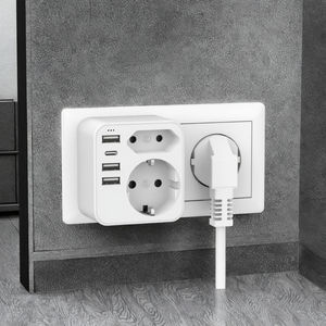 EUソケットプラグ<span class=keywords><strong>3</strong></span> USB出力ポート<span class=keywords><strong>2</strong></span> ACコンセントステンレススチールIP44防水ガラスパネル壁スイッチスマートホーム定格16A - Product Image 4