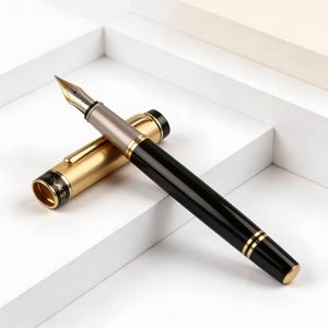 High-quality Luxury Metal Fountain <b>Pen</b> with logo Business Signature Metal <b>Pen</b> Black Custom <b>Pen</b> Suitable for Corporate Gifting - Product Image 5