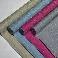 Aksesoris Gaya Cinderella dengan Lapisan Kulit PVC Glitter Ramah Lingkungan 0.7mm untuk Tas Wanita, Dompet, dan Casing Ponsel, Beragam Pilihan