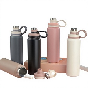 Nouvelle Bouteille d'Eau Isotherme Portable Amazons pour Sports de Plein Air - Garde au Froid 6-12 Heures avec Poignée et Paille en Acier Inoxydable 304 - Product Image 1
