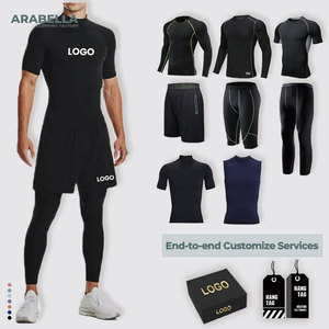 Arabella thể thao mặc người đà<span class=keywords><strong>n</strong></span> ông của <span class=keywords><strong>N</strong></span>é<span class=keywords><strong>n</strong></span> Màu sắc rắ<span class=keywords><strong>n</strong></span> <span class=keywords><strong>T</strong></span>-Shirt vớ Bộ với biểu <span class=keywords><strong>t</strong></span>ượng <span class=keywords><strong>t</strong></span>ùy chỉnh nhanh chóng làm khô dệ<span class=keywords><strong>t</strong></span> kim 180 gram - Product Image 1