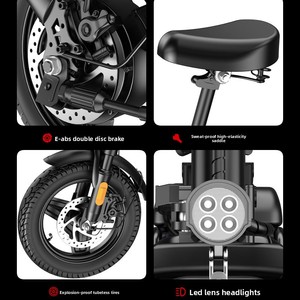 Bicicleta Eléctrica Plegable de Dos Ruedas con Motor Trasero de 48V 500W, Batería de Litio, Frenos de Disco, Certificación UL2849, Superventas Transfronteriza - Product Image 4