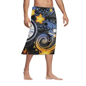 Atacado dos homens do Sudeste Asiático Saia Estilo Ilha do Pacífico Kosrae Marshall Impressão Pele Amigável Respirável Homens Beach Wear