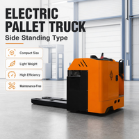 Transpalette Électrique à Tirage Latéral avec Déplaceur Hydraulique, Batterie Plomb-Acide 48V/400Ah, pour Atelier, Capacité de Manutention 6000kg