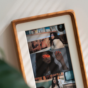 Cadre <span class=keywords><strong>photo</strong></span> rectangulaire vertical Ludaye fait main en bois massif écologique, <span class=keywords><strong>collage</strong></span> créatif à trois panneaux, barres longues, fixation murale ou sur table - Product Image 3