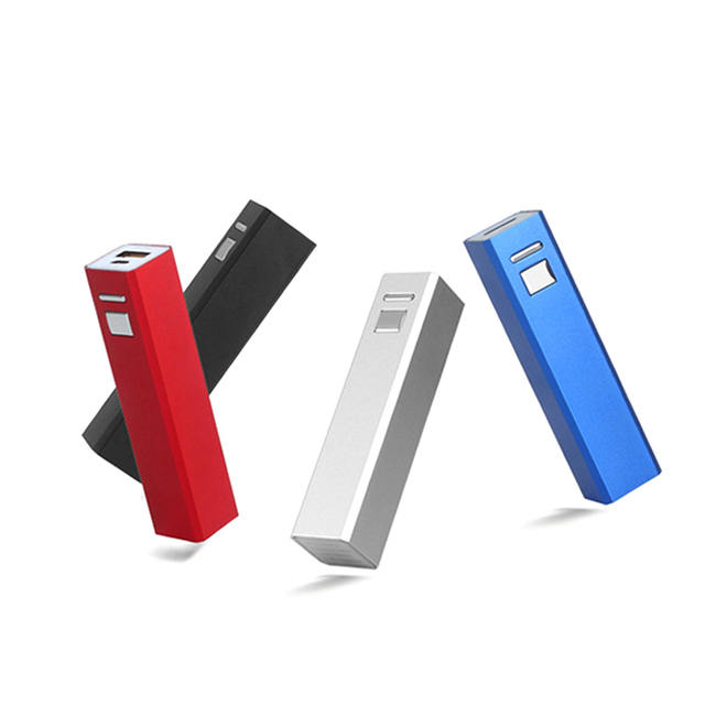 Lipstick Style Mini Power Bank 2600mAh Aluminium Portable Charger for Phone Emergency Battery Backup