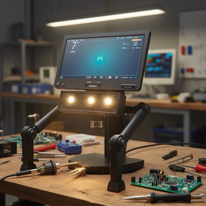 Microscope numérique Vevor avec écran IPS de 7 pouces, grossissement 1200X, avec 8 lumières LED pour la soudure et la réparation électronique - Product Image 2