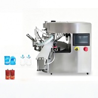 Machine de remplissage et de bouchage entièrement automatique pour sachets à bec verseur, pour huile alimentaire, avec tête de remplissage à 4 buses