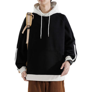 Pull à capuche de haute qualité hommes printemps et automne nouvelle marque lâche contraste manteau à capuche garçons automne sauvage sport manteau cool - Product Image 1