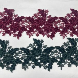 Venedik dantel trim aplike aksesuarları şifon/kadife çiçek süslemeli dantel elbiseler için sadece bir Trim işlemeli dantel örgü - Product Image 1