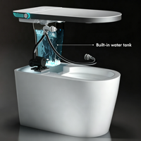 Articles sanitaires automatiques durables, cuvette en céramique blanche, WC intelligent, bidet intelligent pour salle de bain