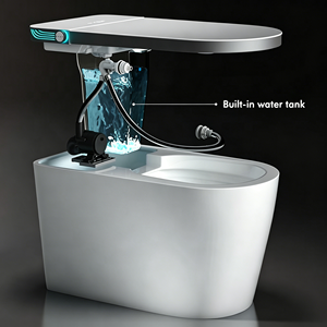 Articles sanitaires automatiques durables, cuvette en céramique blanche, WC intelligent, bidet intelligent pour <span class=keywords><strong>salle</strong></span> de <span class=keywords><strong>bain</strong></span> - Product Image 4