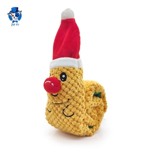 Venta al por mayor personalizado Navidad alce Caracol Snuffle felpa Squeak mascota masticar tratar perro juguete - Product Image 6