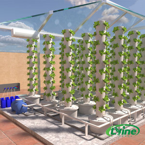 Serres agricoles pour culture verticale hydroponique avec système de pompage, PVC de qualité alimentaire, circulation d'eau automatisée - Product Image 1