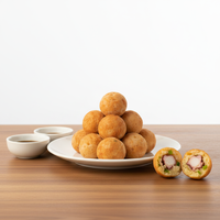 Alta calidad delicioso japonés Halal frito cocido salado cuerpo parte pulpo bolas bolsa embalaje alimentos congelados