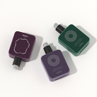 Botella de Vidrio Cuadrada Mate de 100 ml con Bomba, Envase Cosmético Vacío para Loción o Suero, con Logotipo Personalizado