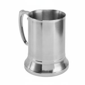 Mug à Moscow Mule en acier inoxydable à double paroi, tankard classique fait à la main, 500-1000 ml, maison, jardin, cuisine, salle à manger, bar, artisanat en acier - Product Image 1