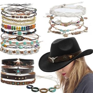 Cuir PU style western durable pour bandeau de chapeau extensible - Product Image 1