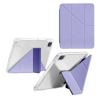 Beauty Y Fold acrylique transparent à bord souple avec porte-crayon droit pour iPad pro234 11 pouces