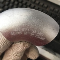 Coude en aluminium sans soudure à long rayon 1.5D, soudé bout à bout, 45 et 90 degrés, SCH40, 1060 6061 6063, ANSI/DIN, sablé