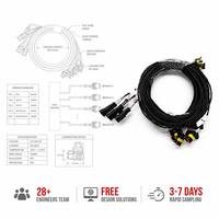 Rangkaian Kabel Lampu Kabut Kustom OEM, Kit Kabel Soket Saklar 2 Jalur untuk Lampu Samping Tambahan Kendaraan Mobil