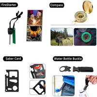 Kit de survie d'urgence et Kit de premiers soins, équipement de survie professionnel, outil d'urgence SOS avec pochette Molle
