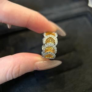 Anillo de Malla de Encaje Intercolor Estilo Buchirati Real Medieval Vintage Chapado en Oro de 18K y Plata de Ley S925 para Mujer, Forma Clásica - Product Image 5