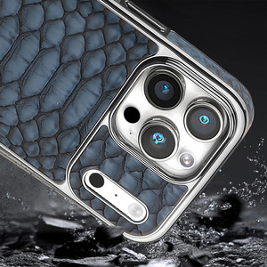 เคสโทรศัพท์หนัง PU ลายจระเข้สุดหรู สำหรับ iPhone 17 16 15 14 13 12 Pro Max 17 Air ขอบชุบเคลือบกันกระแทก - Product Image 4