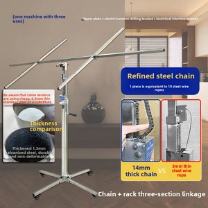 Elevadores de Techo Multiusos para Trabajos en Madera, Soporte de Placa de Yeso con Manivela, Herramienta de Instalación de Placas de Acero Inoxidable <span class=keywords><strong>Etex</strong></span> - Product Image 6